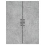 vidaXL Buffet haut Gris béton 69 5x34x180 cm Bois d'ingénierie