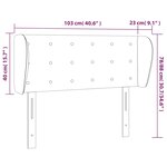 vidaXL Tête de lit avec oreilles Bleu 103x23x78/88 cm Tissu