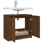 vidaXL Armoire de bain Chêne fumé 64 5x33 5x59 cm Bois d'ingénierie