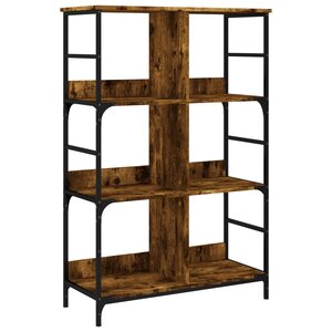 vidaXL Bibliothèque chêne fumé 78 5x33x117 5 cm bois d'ingénierie