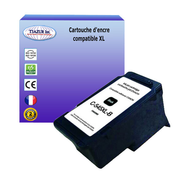 Cartouche compatible avec canon pixma ts304  ts305  ts3100  ts3150 remplace canon pg545 xl noire - t3azur