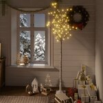 vidaXL Sapin de Noël 180 LED blanc chaud Saule 1 8 m Int/Ext