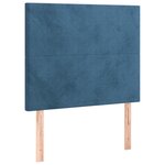 vidaXL Cadre de lit sans matelas bleu foncé 120x200 cm velours