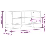 vidaXL Armoire à chaussures chêne sonoma 90x38x45 5 cm