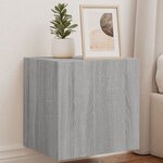 vidaXL Meubles TV muraux et lumières LED 2Pièces sonoma gris 40 5x35x40cm