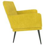vidaXL Banc Jaune 108x79x79 cm Velours