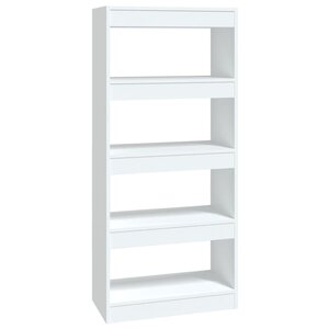 vidaXL Bibliothèque/Cloison Blanc 60x30x135 cm Bois d'ingénierie