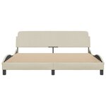 vidaXL Cadre de lit sans matelas crème 160x200 cm tissu