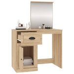 vidaXL Coiffeuse avec miroir chêne sonoma 90x50x132 5 cm