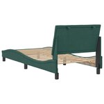 vidaXL Cadre de lit sans matelas vert foncé 80x200 cm velours
