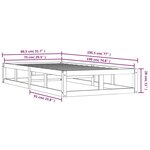 vidaXL Cadre de lit sans matelas noir 75x190 cm bois massif