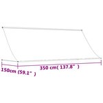 vidaXL Auvent rétractable anthracite 350x150 m tissu et acier