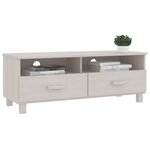 vidaXL Meuble TV HAMAR Blanc 106x40x40 cm Bois massif de pin