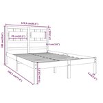 vidaXL Cadre de lit sans matelas 120x190 cm bois massif