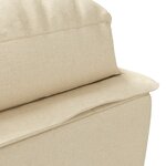 vidaXL Chaise longue de massage avec coussins crème tissu