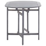 vidaXL Ensemble à manger de jardin 5 Pièces Bois d'acacia massif Gris