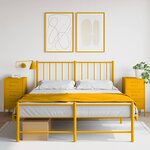 vidaXL Tables de chevet 2 Pièces jaune moutarde 36x39x68 cm