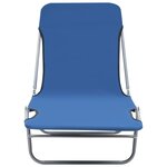 vidaXL Chaises longues pliables lot de 2 Acier et tissu Bleu