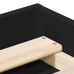 vidaXL Cadre de lit sans matelas noir 90x200 cm
