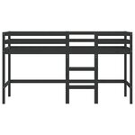 vidaXL Lit mezzanine d'enfants sans matelas avec échelle noir 90x190cm