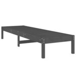 vidaXL Chaise longue gris 199 5x60x74 cm bois massif de pin