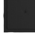 vidaXL Chaises Batavia lot de 2 et coussins noirs Bois de teck massif