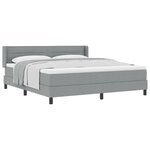 Lit à ressorts vidaXL avec Matelas Gris Clair 180x200 cm Tissu