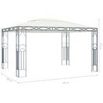 vidaXL Tonnelle 400 x 300 cm Crème