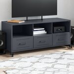 vidaXL Meuble TV anthracite 100 5x39x43 5 cm acier laminé à froid