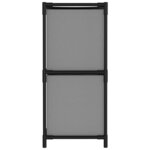 vidaXL Armoire de rangement 4 paniers en tissu Gris 63x30x71 cm Acier