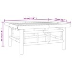 vidaXL Salon de jardin 4 Pièces avec coussins blanc crème bambou