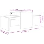 vidaXL Ensemble table basse Chêne fumé 100x48x40 cm Bois d'ingénierie
