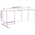 vidaXL Meubles TV muraux avec lumières LED 2 Pièces noir 60x35x41 cm