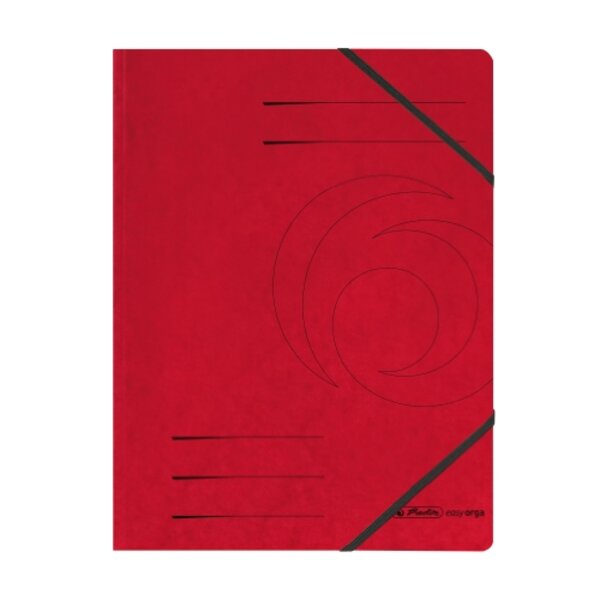 Lot de 5 Chemises à élastiques easyorga A4 Colorspan Rouge HERLITZ