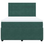 vidaXL Sommier à lattes de lit et matelas Vert foncé 160x200cm Velours
