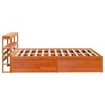 vidaXL Cadre de lit et tête de lit cire marron 150x200 cm bois de pin