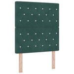 lit à ressorts vidaXL avec matelas vert foncé 80x200 cm en velours