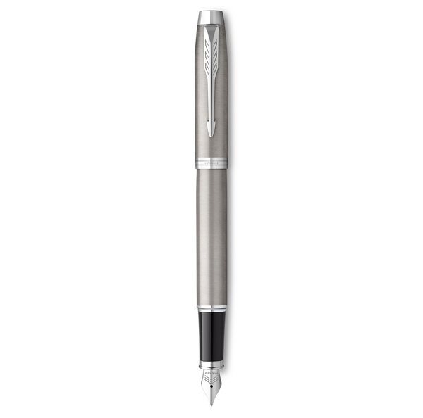 PARKER IM ESSENTIEL Stylo plume  Acier  Plume fine  encre bleue  Coffret cadeau
