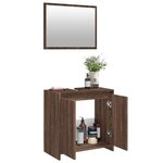 vidaXL Ensemble de meubles de salle de bain 2 Pièces Chêne marron