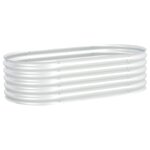 vidaXL Lit surélevé de jardin 160x80x44 cm Acier galvanisé Argenté