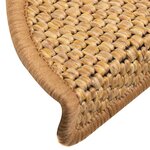 vidaXL Tapis d'escalier autocollants aspect sisal 15 Pièces 56x17x3 cm