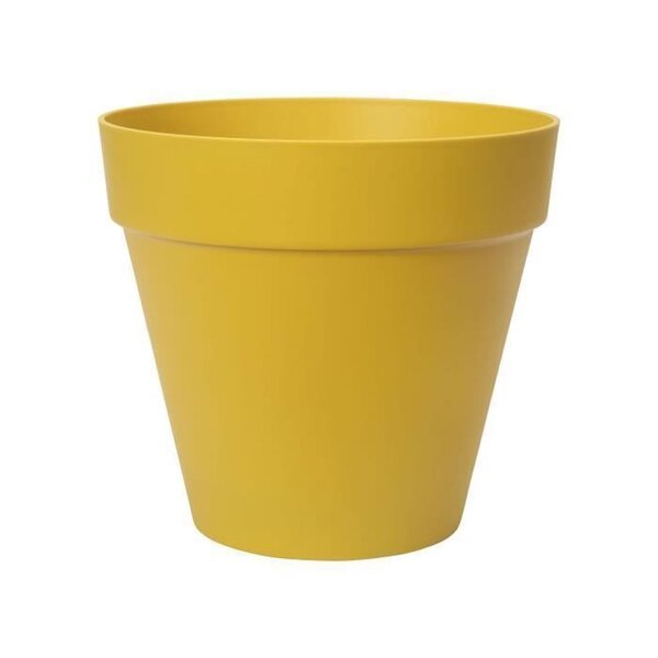 Pot de fleurs rond Loft Urban 25 - Extérieur Ø 24 5 x 22 2 cm - Jaune ocre