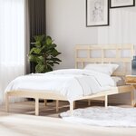 vidaXL Cadre de lit sans matelas bois massif 140x200 cm