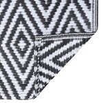 vidaXL Tapis d'extérieur Blanc et noir 190x290 cm PP