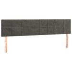 vidaXL Cadre de lit avec tête de lit gris foncé 120x190 cm velours