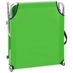 vidaXL Chaise longue pliable avec auvent vert aluminium