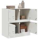vidaXL Buffet blanc 67x39x73 cm acier