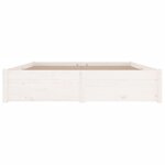 vidaXL Cadre de lit avec tiroirs Blanc 135x190 cm Double