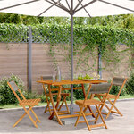 vidaXL Chaises pliables de jardin 4 Pièces gris bois d'acacia massif