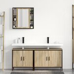 vidaXL Ensemble de meubles de salle de bain en 3 pièces Chêne Sonoma Bois d'ingénierie